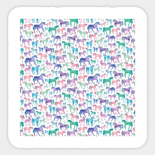 Watercolour Pastel Unicorns Sticker